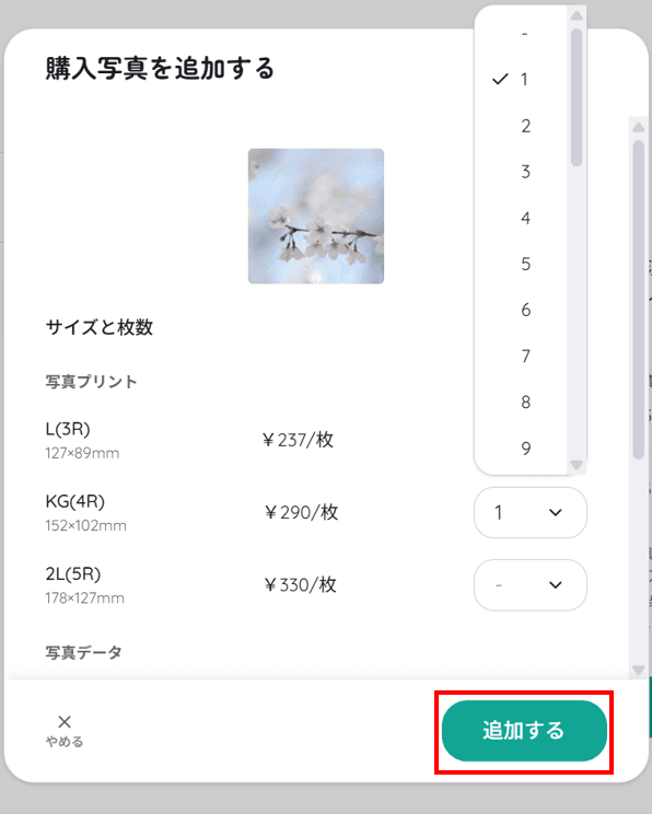 手順の画面