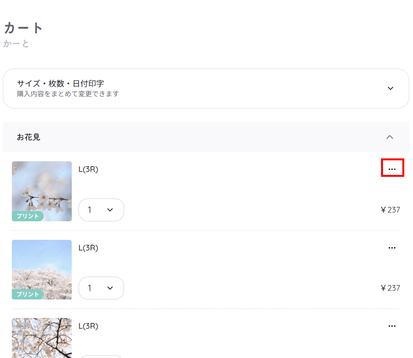 手順の画面